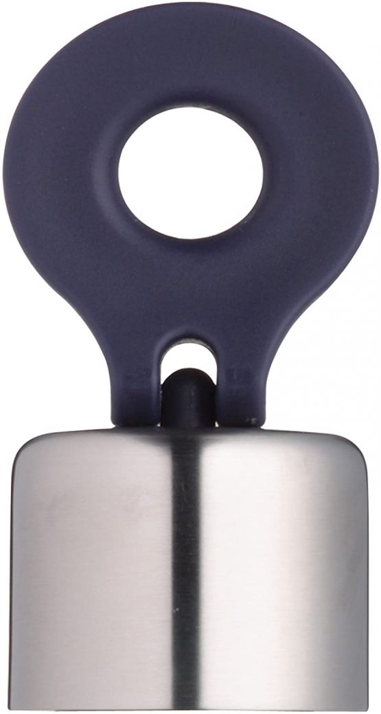BarCraft Wine Bottle Stopper with Flip Top Ring Pull, Stainless Steel, 8.5 cm