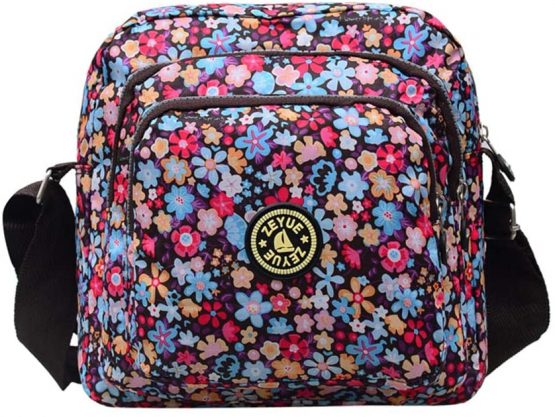 Mommy Shoulder Bag, Lightweight Cross Body Bag Nylon Waterproof Messenger Bags for Women, Multi Pocket Handbag for Ladies and Girls