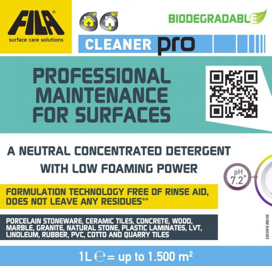 FILA Surface Care Solutions, Concentrated Neutral Detergent - Up to 40 Washes. Liquid Floor Cleaner for Marble, Stone, Porcelain Tiles, Ceramic Tiles, Terracotta, Wood and Laminates, 1L - Image 2