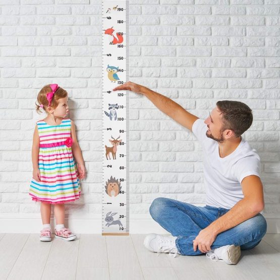 Xinzistar Height Chart for Kids Canvas Wall Hanging Growth Chart Nursery Height Measuring Ruler for Baby Boys Girls Children Bedroom Decoration (Animals) - Image 4
