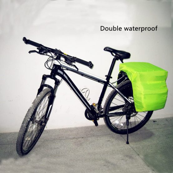 ZONSUSE Bicycle Rain Cover Bicycle Rear Seat Carrier Bag Double Pannier Bag Bike Commuter Bag Rain Cover - Image 3
