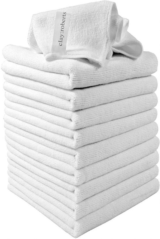 Clay Roberts Microfibre Cleaning Cloths, 40cm x 30cm - Pack of 10