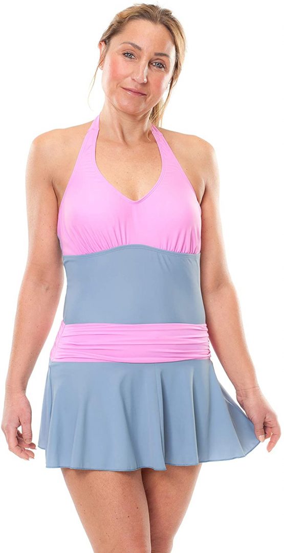 KesVir Ladies Incontinence Skirt Swimsuit Silver/Cameo, Size 20 - Image 4