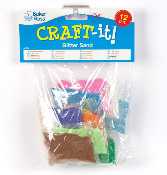 Baker Ross Mini Bags of Glitter Sand (Pack Of 12) For Kids Arts and Crafts, Assorted, 30g - Image 3
