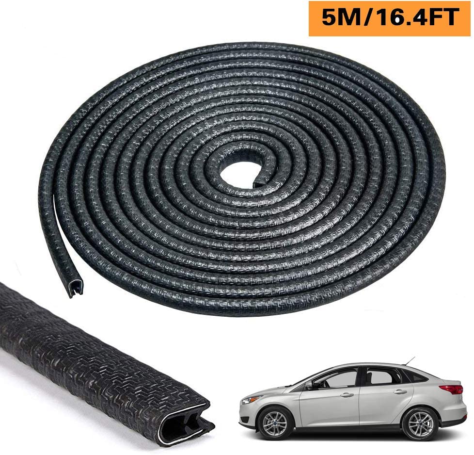 Car Door Edge Guard Protector Strips U Shape Rubber Door Seal Trim for Car Mental Edges Boat Grip Range 1.0mm to 2.5mm (5m)