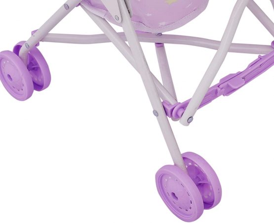 Olivia's Little World Classic Baby Doll Stroller Pushchair & Parasol Purple OL-00005 - Image 4