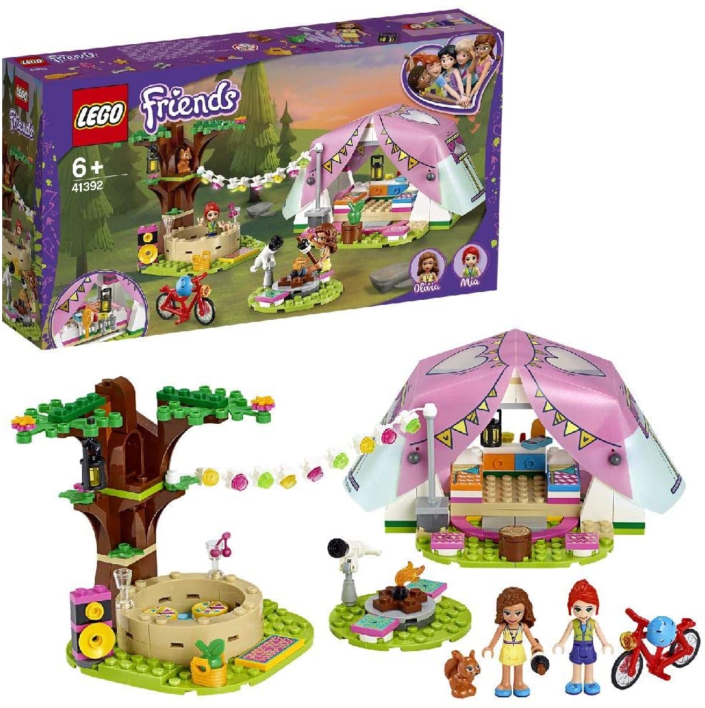 LEGO 41392 Friends Nature Glamping Outdoors Adventure Camping Set including Olivia & Mia Mini Dolls, Toys for Kids 6 Years Old