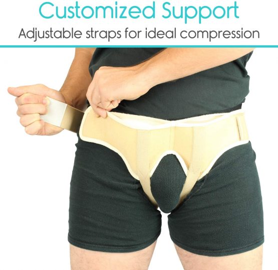 Vive Hernia Belt - Hernia Support Truss for Single/Double Inguinal or Sports Hernia - Two Removable Compression Pads & Adjustable Groin Straps - Surgery Recovery (Medium) - Image 2