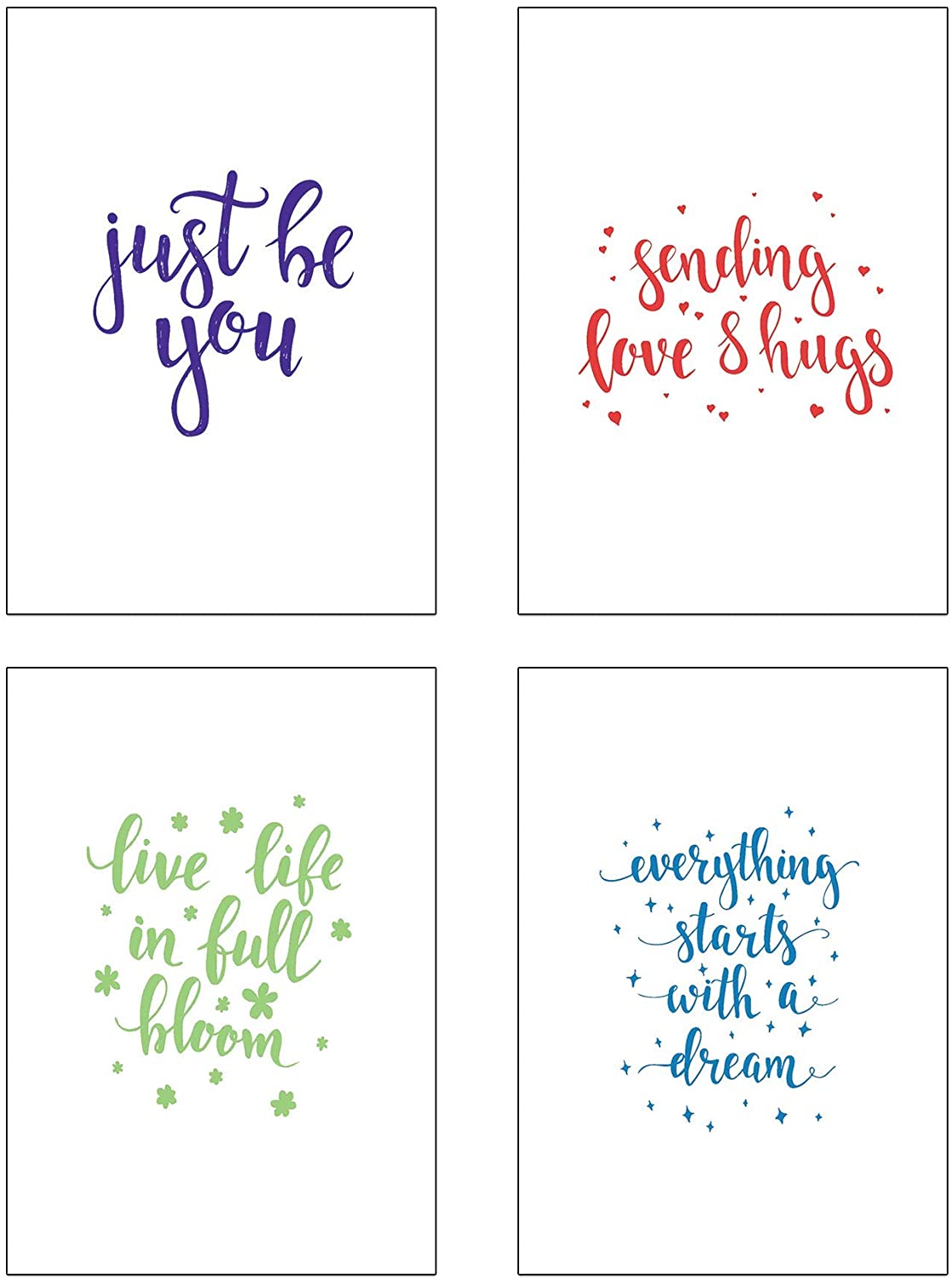 20 Eco-Friendly Blank Motivational Affirmation Greeting Cards Made from Recycled Card with Kraft Recycled Envelopes - Image 4