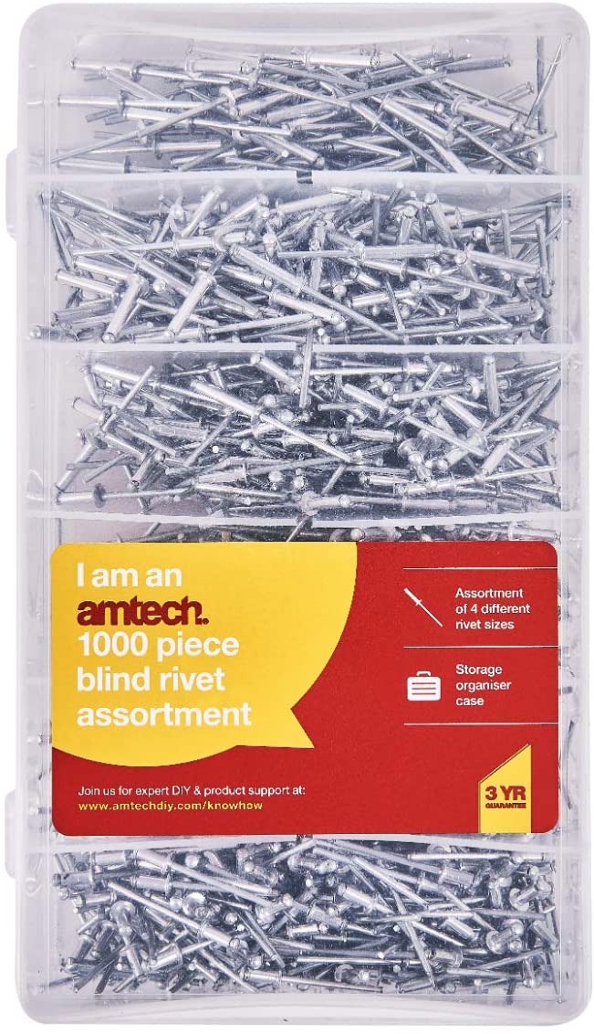 Amtech S5105 1000pc Blind Rivets, Transparent - Image 2