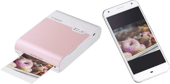 Canon SELPHY SQUARE QX10 Portable Colour Photo Wireless Printer (Pink) - A compact WiFi printer that prints quality square photos and connects directly to your smartphone - Image 3