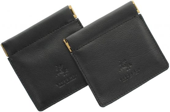 Pack of 2 Visconti Leather Snap Top Purses CP7 Black