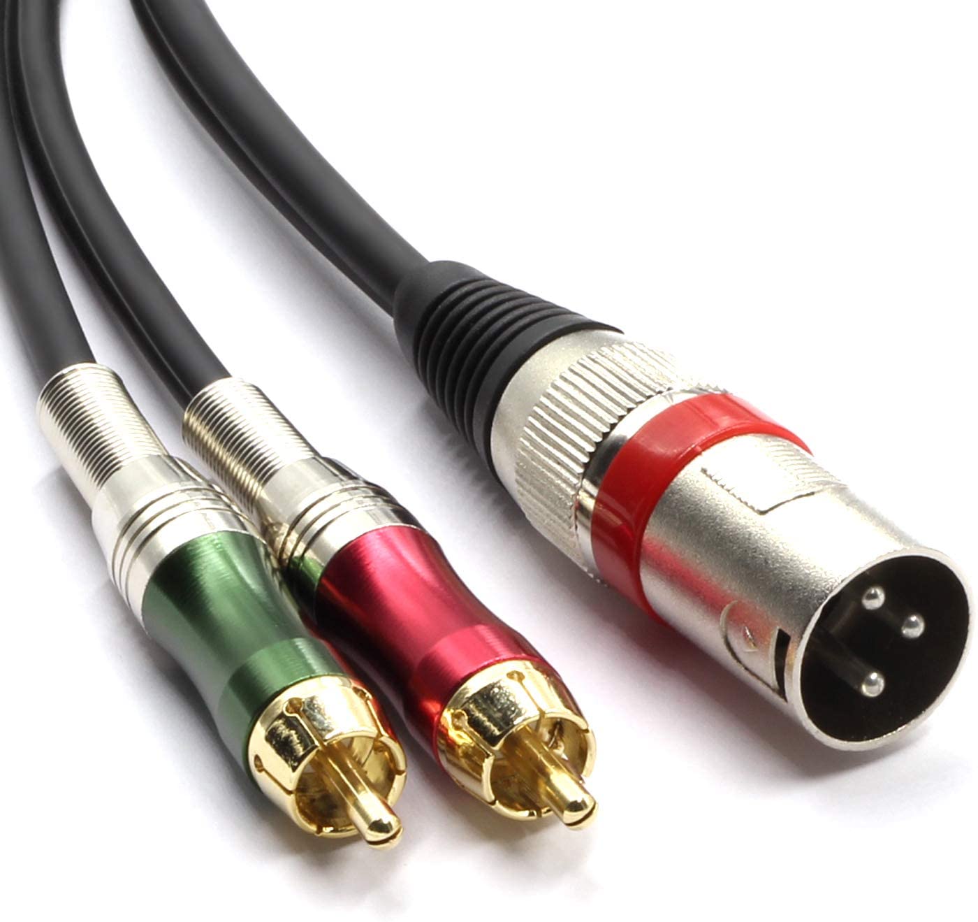 SiYear XLR to 2 x Phono RCA Plug Adapter Y Splitter Patch Cable