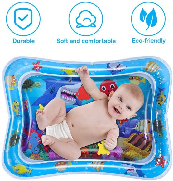 Toyvian Tummy Time Water Play Mat, Inflatable Sensory Toys,BPA Free Fun Activity Play Center(68 x 50 x 6 cm) - Image 2