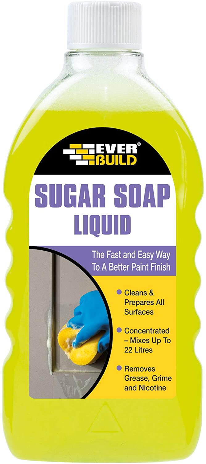 Everbuild Sugar Soap Liquid Concentrate - Removes Grease, Grime and Nicotine Stains - Powerful Formula - 500ml