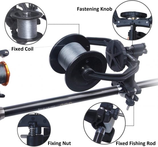 OROOTL Fishing Line Winder Reel Spooler Machine with Adjustable Clamp Spin Fishing Line Counter Stable Spooling Station System - Image 3