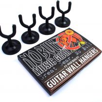 Guitar Wall Mount 4 Pack - UK Brand - Guitar Wall Hangers for Gibson, Fender, Ibanez, PRS Guitars - Guitar Hanger Wall Mount for Acoustic - Guitar Holder Wall Mount for Electric - Bass Guitar Hanger
