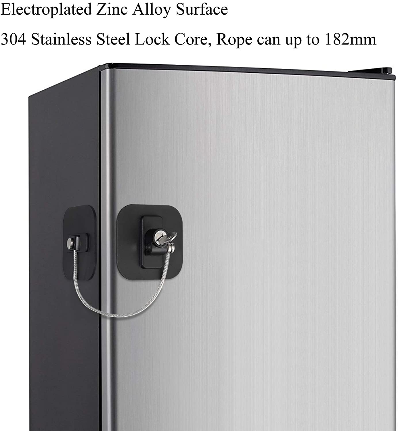 Kamtop 2 PCS Refrigerator Locks, Fridge Locks with Keys - Image 2