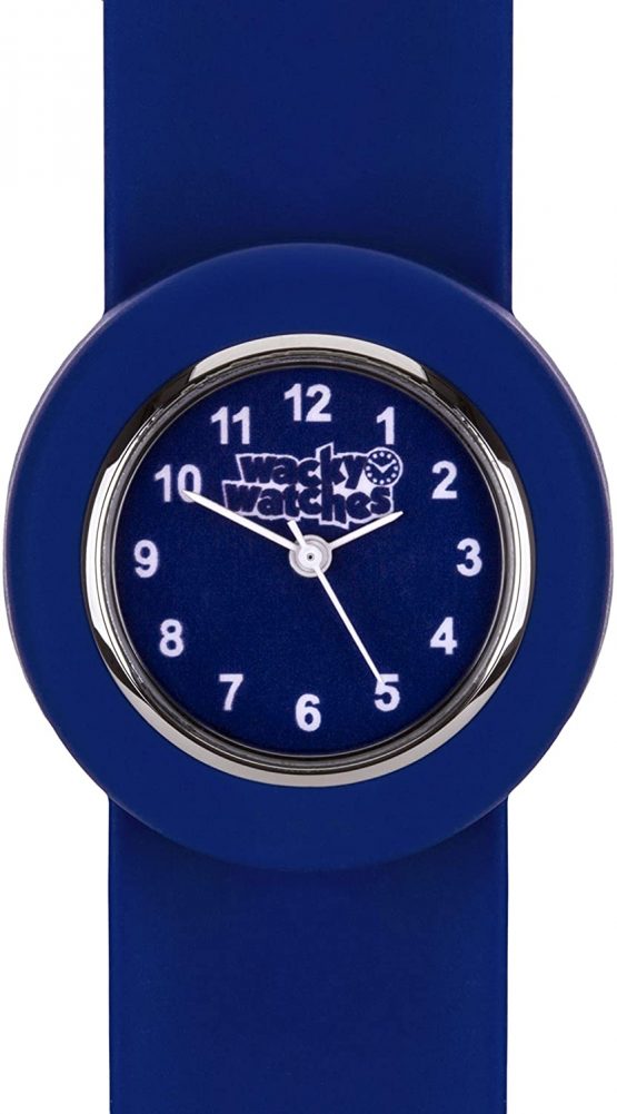 Popwatch Blue Colour Wacky Watch ® Slap Strap Fast Fit Kids Childrens Silicone Band Unisex Instant Fit Any Size - Image 3