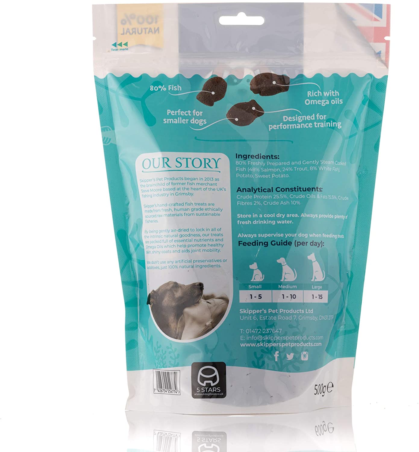 SKIPPER'S Training Treats for Dog Chews and Puppy Training Treats 500g, Source of Omega 3, Grain Free - Image 3
