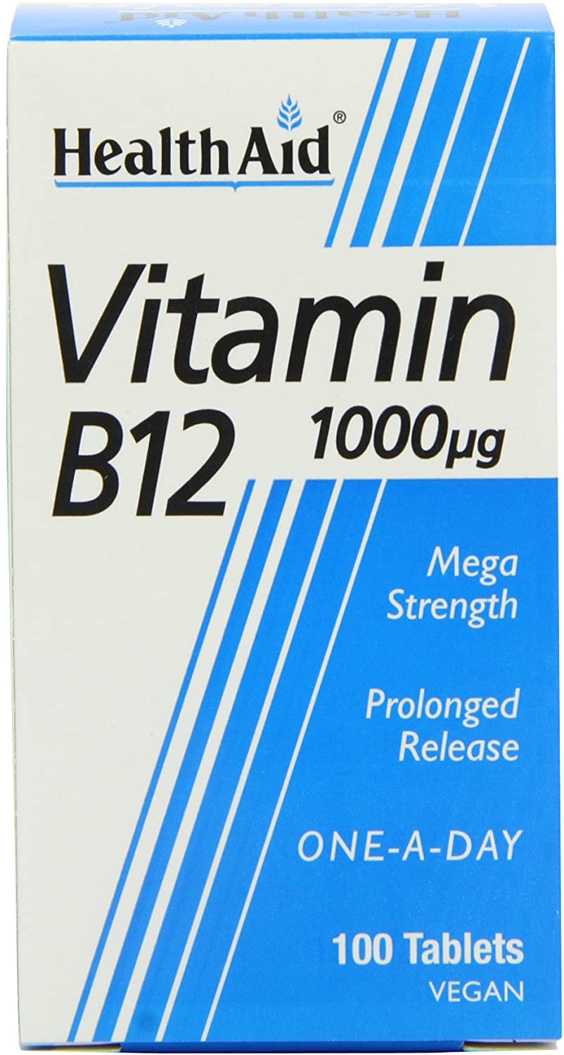 HealthAid Vitamin B12 (Cyanocobalamin) 1000ug - Prolong Release - 100 Tablets, 100 count (Pack of 1) - Image 3