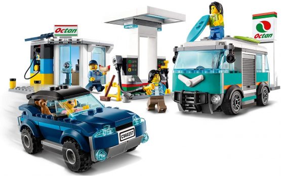 LEGO 60257 City Nitro Wheels Service Station Building Set with SUV, Camper Van and Surfboards, Car Toys for Kids - Image 2