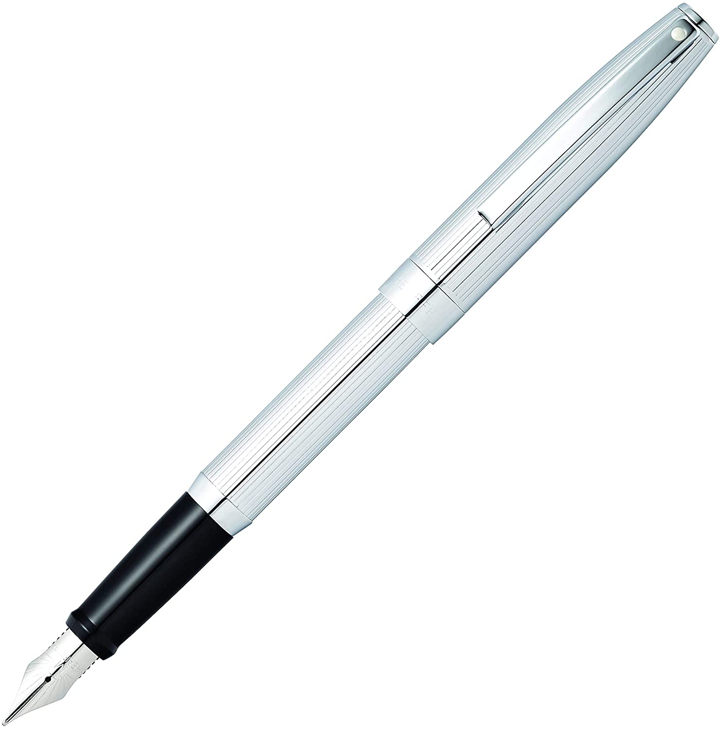 Sheaffer VFM - Refillable ballpoint pen, polished chrome finish, polished gold-tone trim