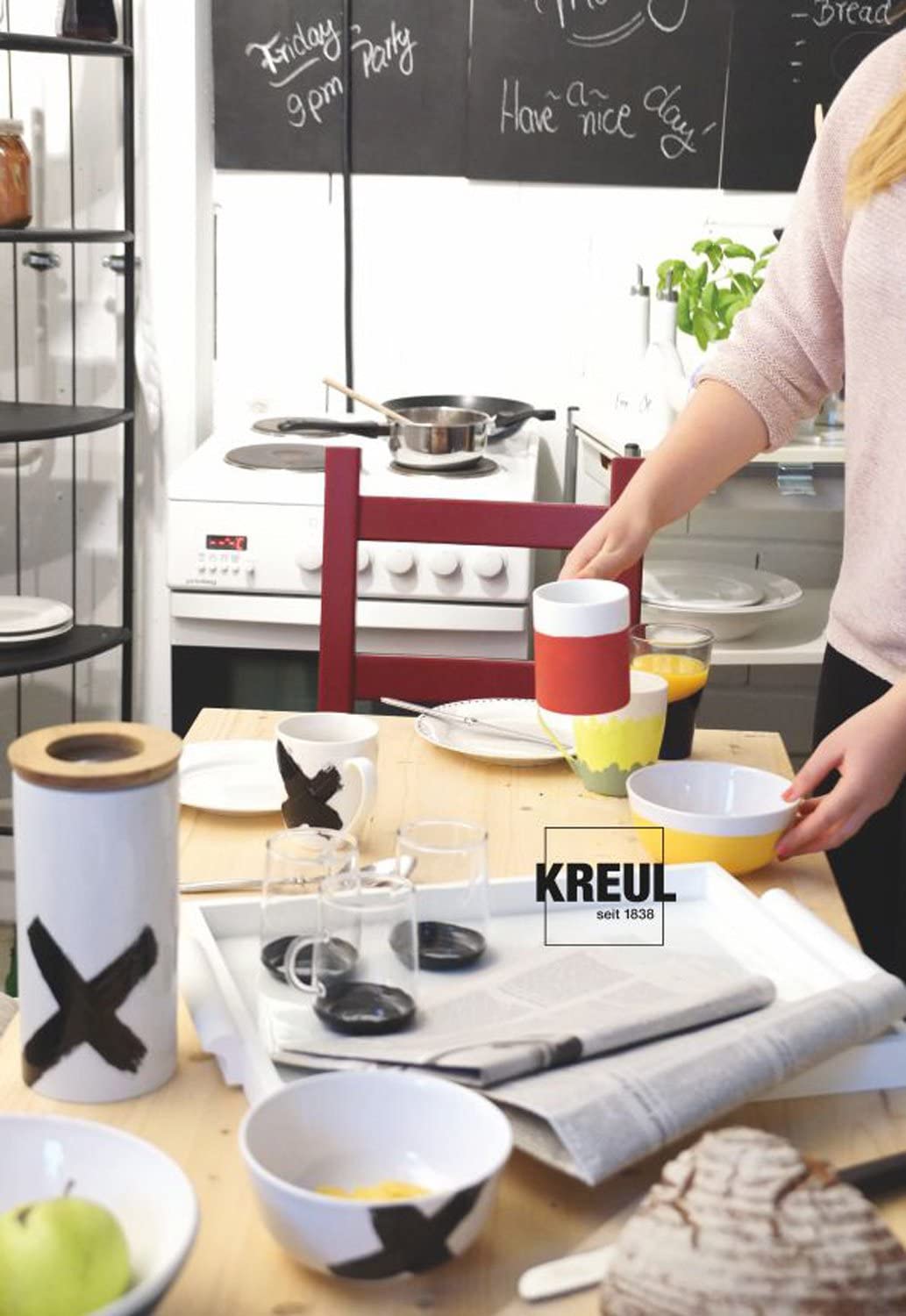 Kreul Glass & Porcelain Classic Metallic Copper, 16248 in 20 ml Glass, Brilliant Glass and Porcelain Paint, Water-based - Image 4