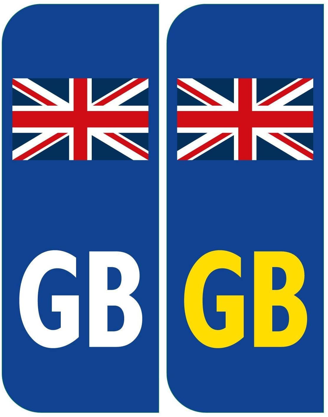 stika.co Road Legal UK United Kingdom Symbol Car REFLECTIVE Vinyl Sticker Number Plate Decal for European Roads after BREXIT (UK flag stickers)