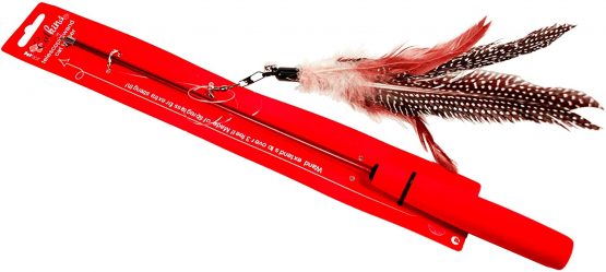 Petface Retractable Feather and Bell Wand Cat Toy