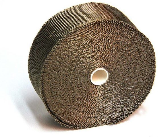 10m Titanium Car Motorcycle Exhaust Manifold Downpipe Heat Wrap Roll + 10pcs Stainless Cable Ties - Image 2