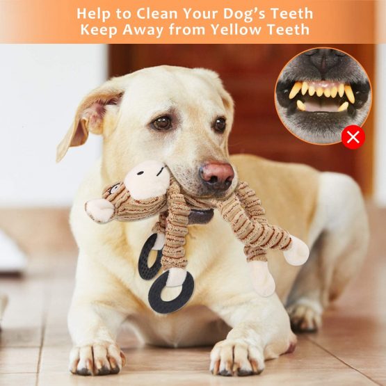Bojafa Dog Squeaky Toys for Boredom, Durable Dog Toys Plush 3 Pack, No Stuffing Soft Dog Chew Toys Puppy Toys for Small Medium Large Dogs - Image 4