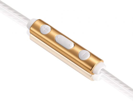 Betron ELR50 Earphones with Microphone, Noise Isolating Wired Headphones Earphones with Microphone and Volume Control, Carry Case, Enhanced Bass, 3.5 mm Jack, Gold - Image 4