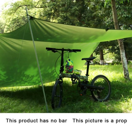 3m x 3m Hammock Rain Fly Tent Tarp Waterproof Windproof Snowproof Camping Shelter Portable Lightweight Basha Sunshade for Snow Camping Outdoor Travel (armygreen) - Image 2
