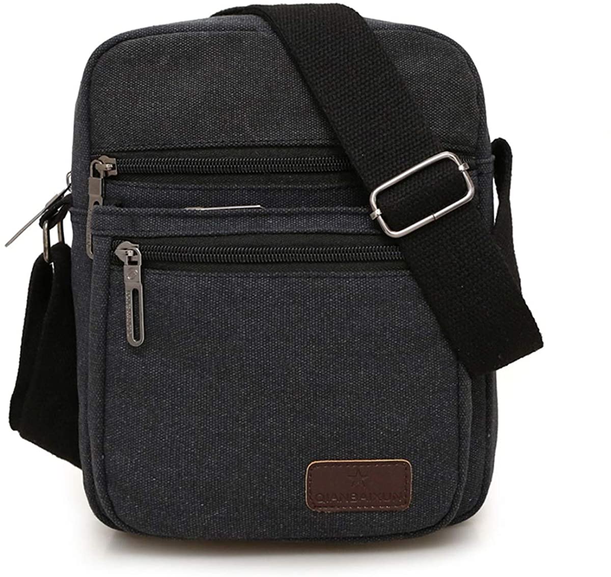 Gootium Thick Canvas Leather Cross Body Messenger Handbag Shoulder Bag Satchel