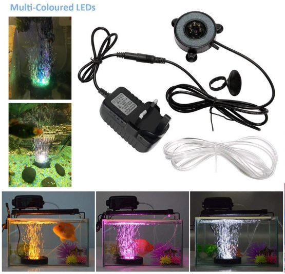 Supmaker Aquarium Air Stone Fish Tank Led Air Stone Bubble Light with 6 Color Changing LEDs for Aquarium - Image 3