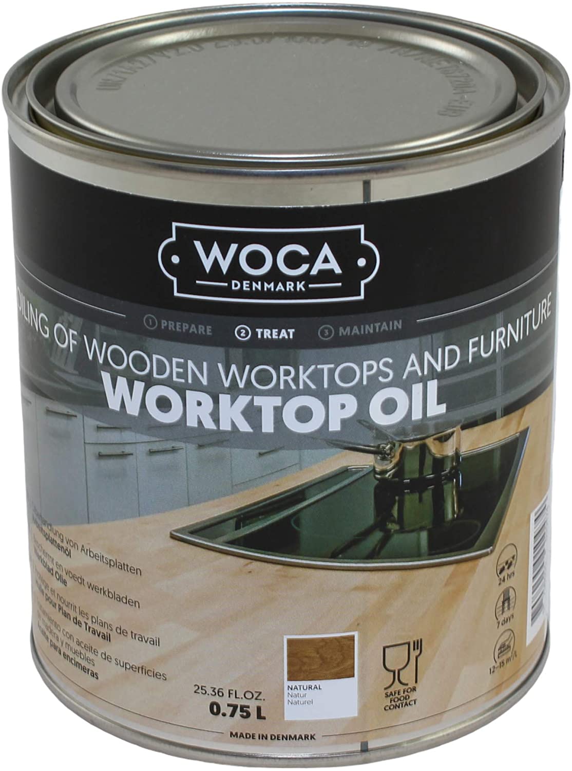 WOCA Denmark Worktop Oil Natural, 750 ml
