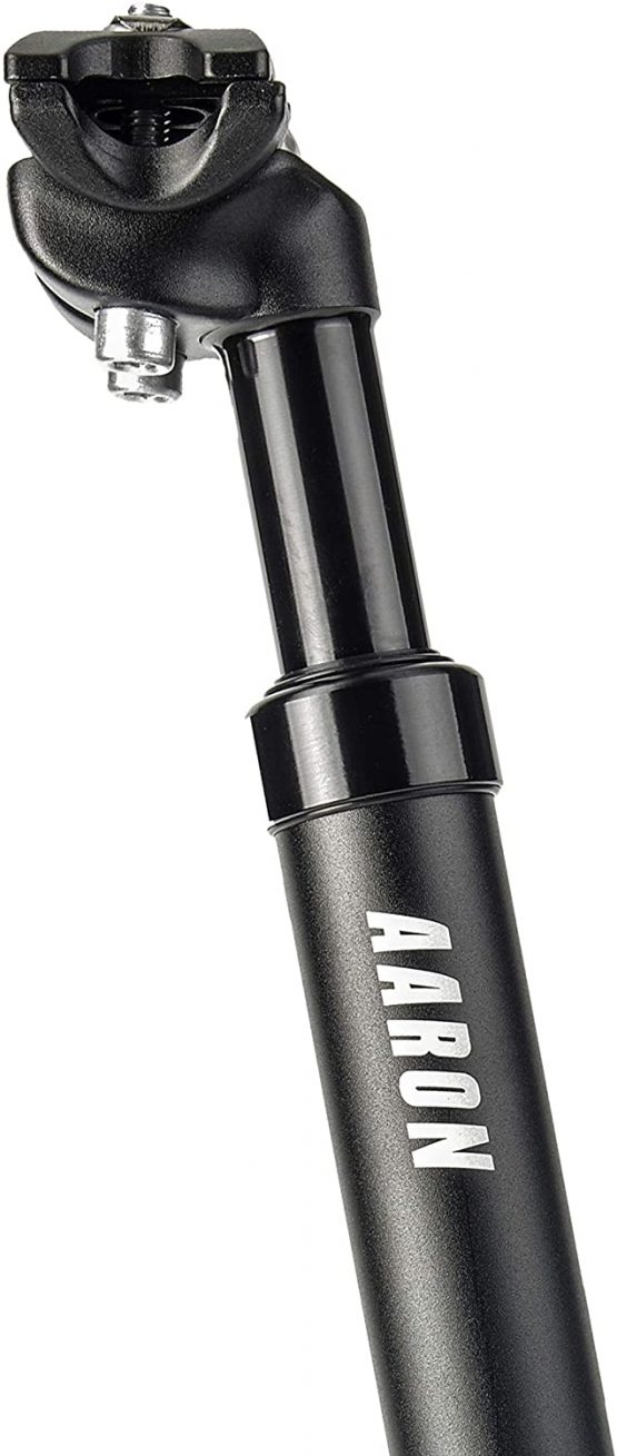 AARON - Spring suspension seatpost - Aluminum - For E-bikes, MTB, Trekking Bikes, City Bikes - 1.1" (27.2mm & 31.6mm) Diameter, 13.8" (350mm) Length