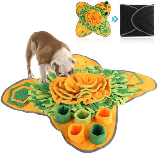 Pet Snuffle Mat Dog Slow Feeding Mat Washable, Pet Puzzle Toys Durable Interactive Dog Toys Encourages Natural Foraging Skills for Small to Large Dogs Puppy