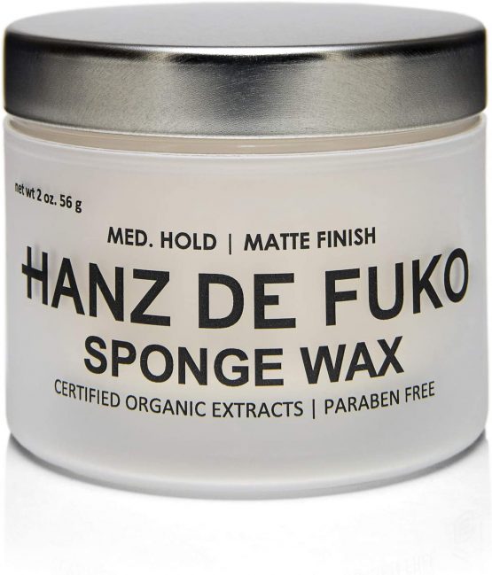 Hanz de Fuko Premium Hair Styling Sponge-Wax: High Performance Hair Styling Wax with a Semi-Matte Finish 56g/57.14ml