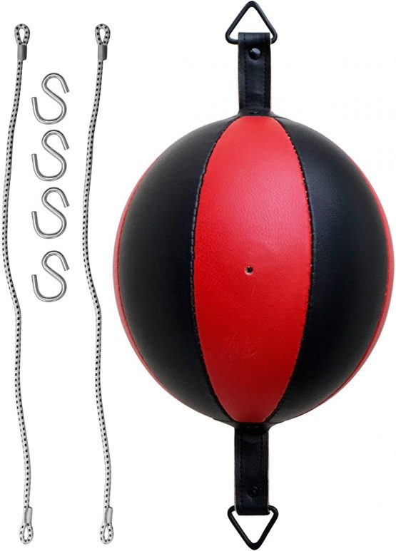 AQF Leather Double End Dodge Speed Ball MMA Boxing Ceiling Punching Bag Training - Image 2