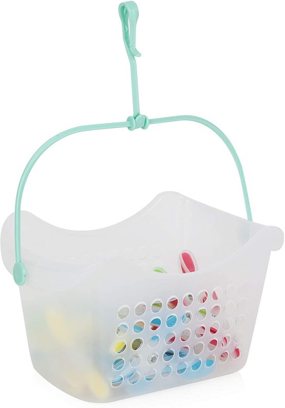 OurHouse Bucket with 24 Pegs, Grey, 1 Size