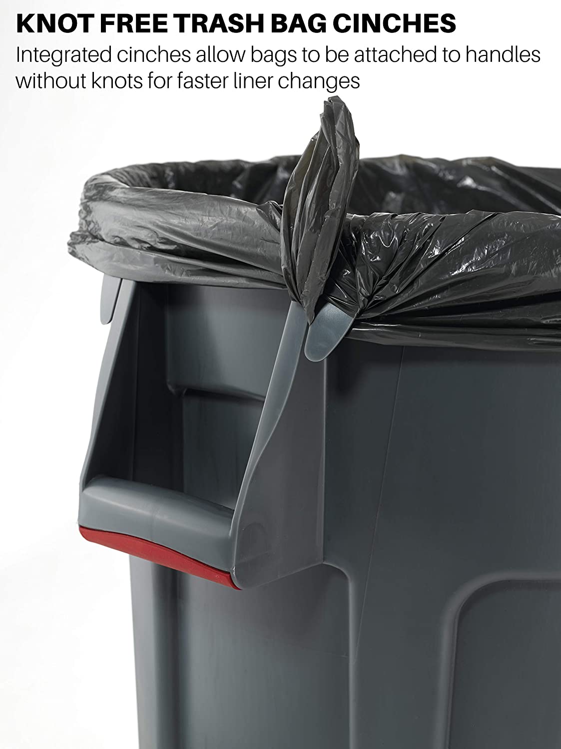 Rubbermaid Commercial Products BRUTE Round Rubbish Bin 121 L Grey, Heavy-Duty Bin with Venting Channels for Home Garage - Image 3