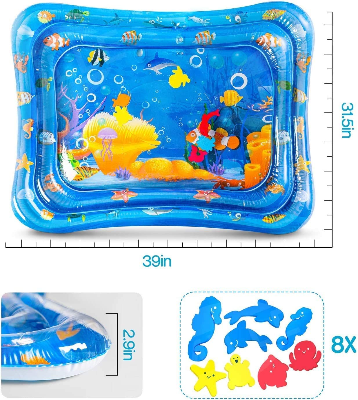 splashing water play mat