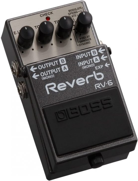 BOSS Rv-6 Reverb Guitar Pedal, Eight Sound Modules, Top-Level Reverb Tones with Simple Controls