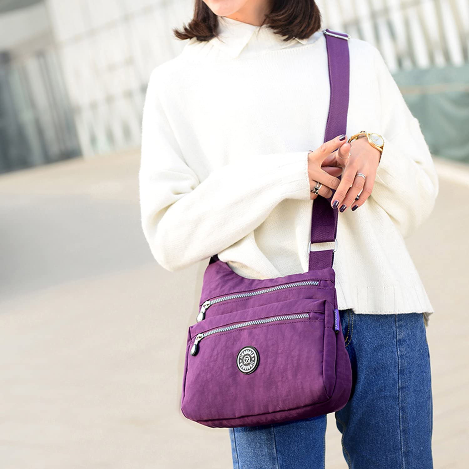 Outreo Small Messenger Bag Women Cross Body Bag Waterproof Casual Shoulder Bag Lightweight Sport Travel Satchel for Ladies - Image 4