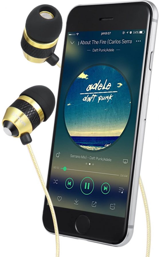 Betron B25 Earphones with Microphone, In Ear Headphones Earphones with Mic and Volume Control, Wired 3.5 mm Headphone, Noise Isolating, Gold - Image 3