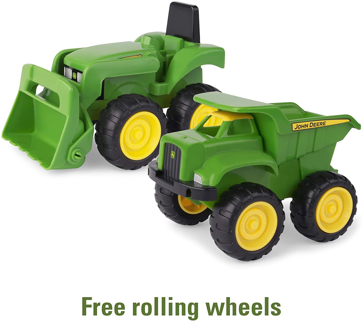 TOMY Games John Deere 6'' Dump Truck & Toy Tractor With Loader Construction Vehicle Set, Green, Farm - Image 4