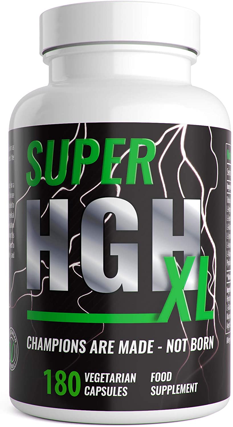 180 Super HGH Vegan Capsules - (3 Months Supply) 9-in-1 HGH Complex with Vitamin B6 and Tribulus Terrestris Extract - Made in the UK