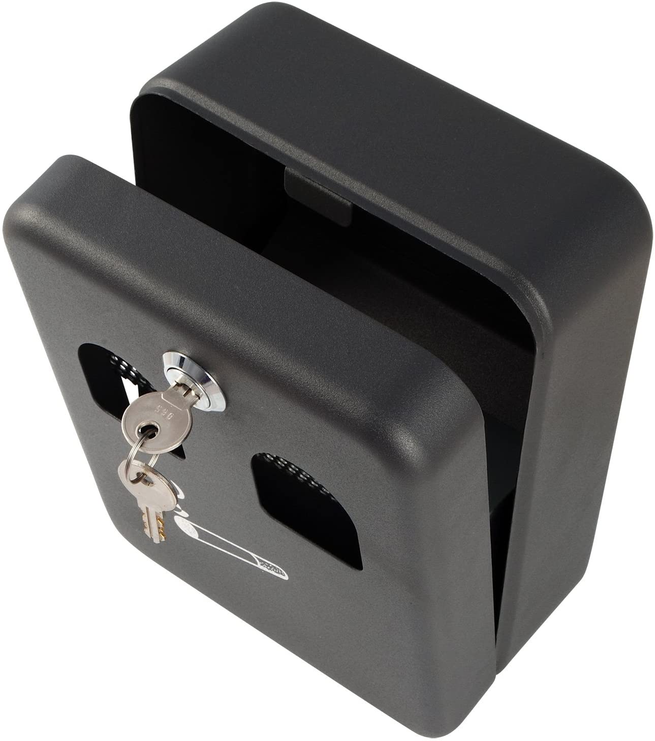 PUB OFFICE RESTAURANT OUTDOOR WALL MOUNTED ASHTRAY, Black, Large - Image 2